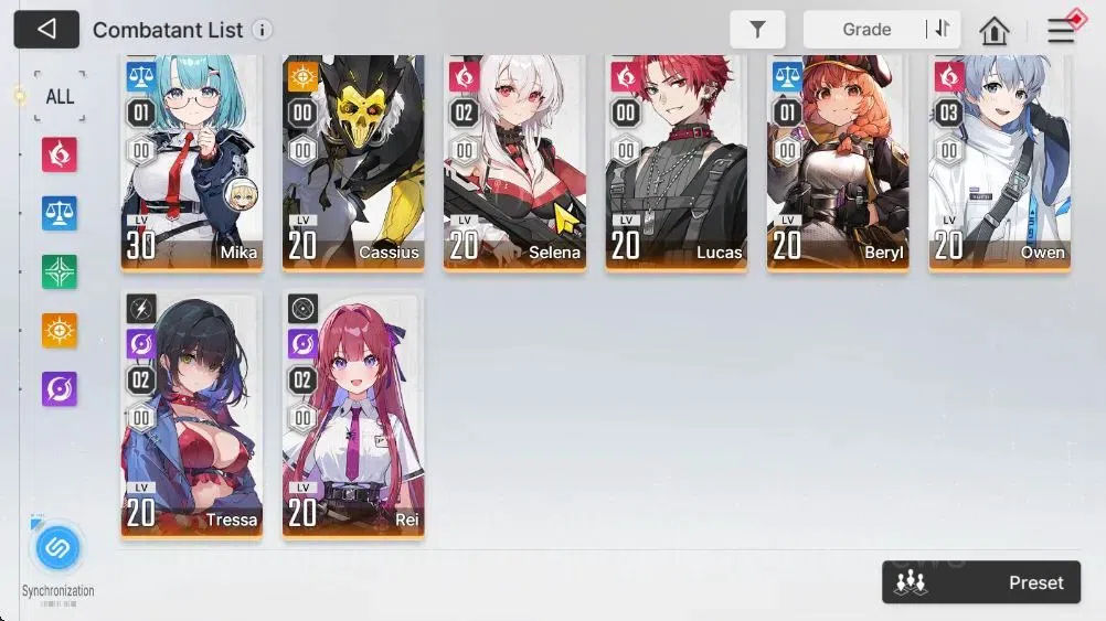 Chaos Zero Nightmare Accounts GLOBAL Lv 32|6 SSR [Haidemarie, Diana, Yuki, Haru, Luke, Magna]|8 SR 4