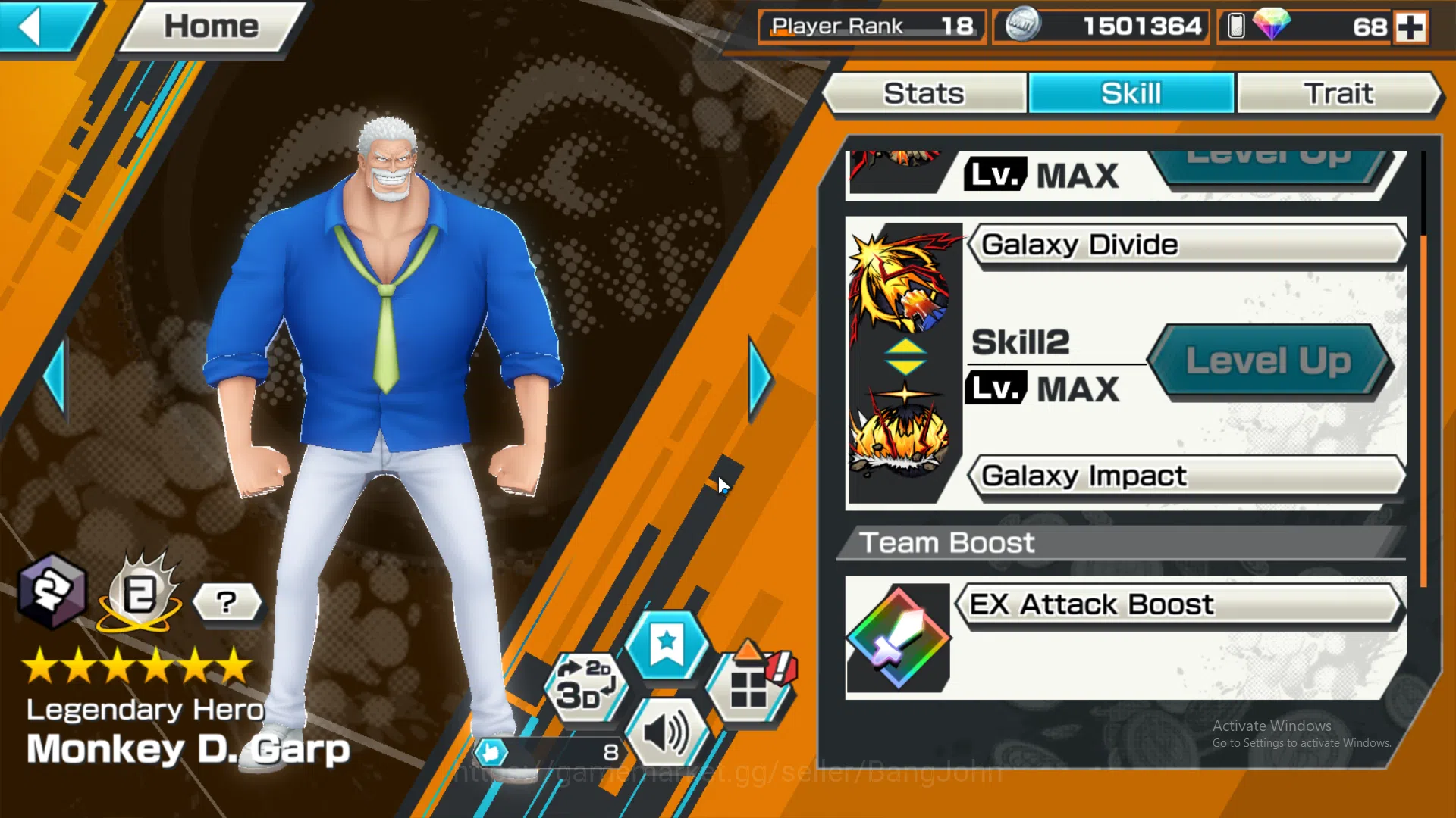 One Piece Bounty Rush Accounts GLOBAL | MAX 6 | EX 2 | GP Roger, LH D. garp, Capt image 4