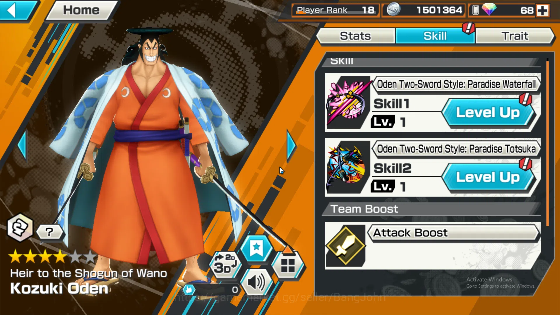 One Piece Bounty Rush Accounts GLOBAL | MAX 6 | EX 2 | GP Roger, LH D. garp, Capt image 8