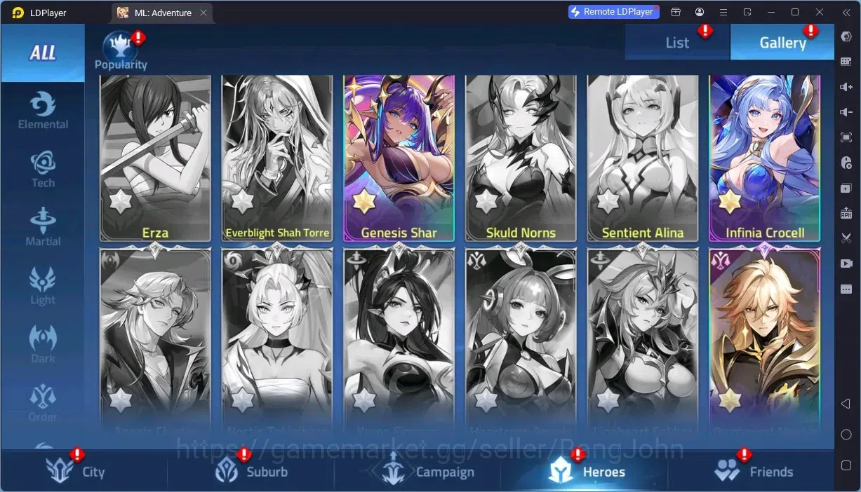 Mobile Legends: Adventure Accounts Global |LV 135|38305k Power |VIP 9|Camp 54-45|Hero 182 |3 UR (Genesis,Crocell,Akashic)|14 5