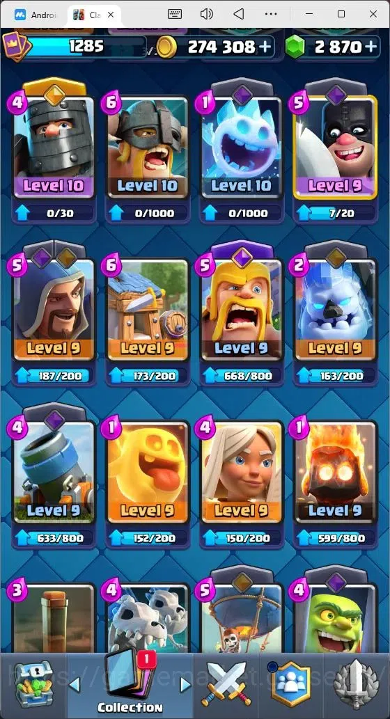 Clash Royale Accounts Mobile |Trophy 7443|7 EVO Cards|2 Hero Card|2,8k G image 10