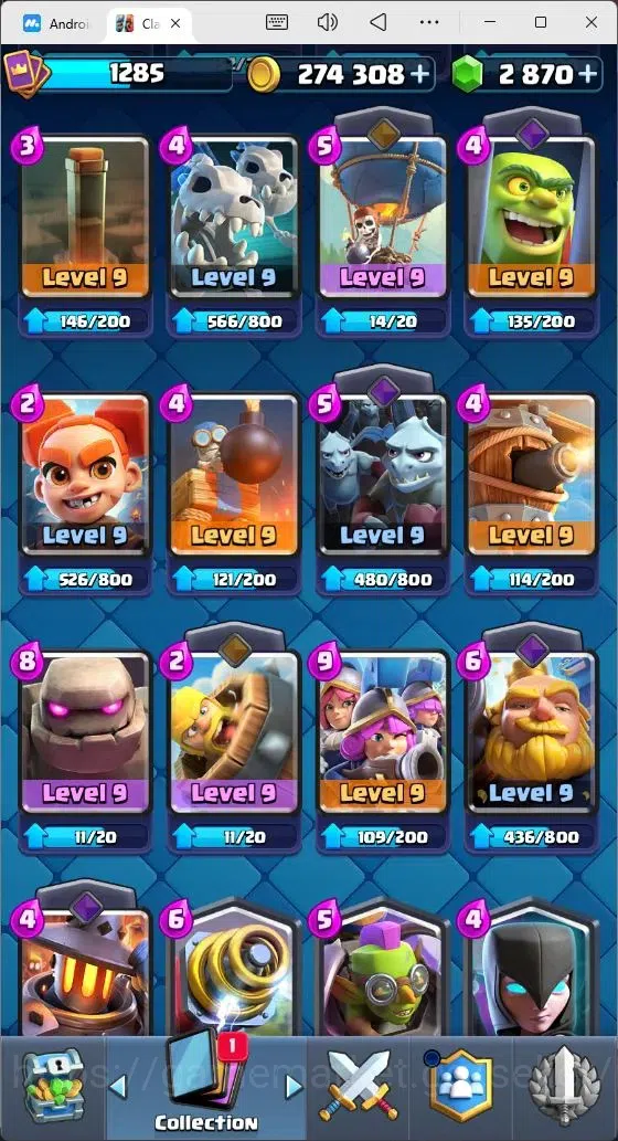 Clash Royale Accounts Mobile |Trophy 7443|7 EVO Cards|2 Hero Card|2,8k G image 11