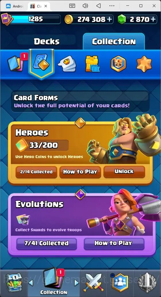 Clash Royale Accounts Mobile |Trophy 7443|7 EVO Cards|2 Hero Card|2,8k G image 14
