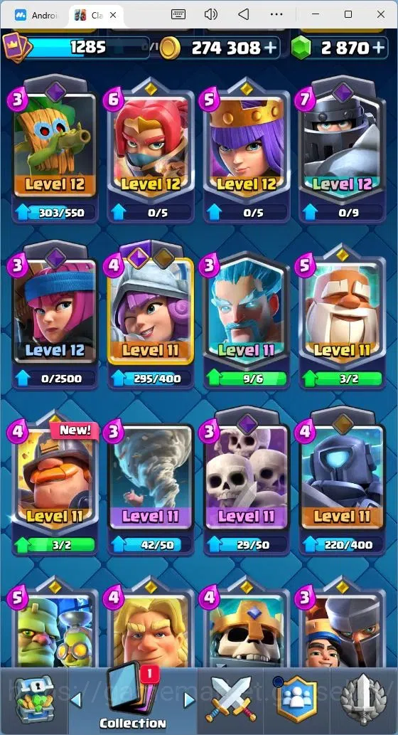 Clash Royale Accounts Mobile |Trophy 7443|7 EVO Cards|2 Hero Card|2,8k G image 4