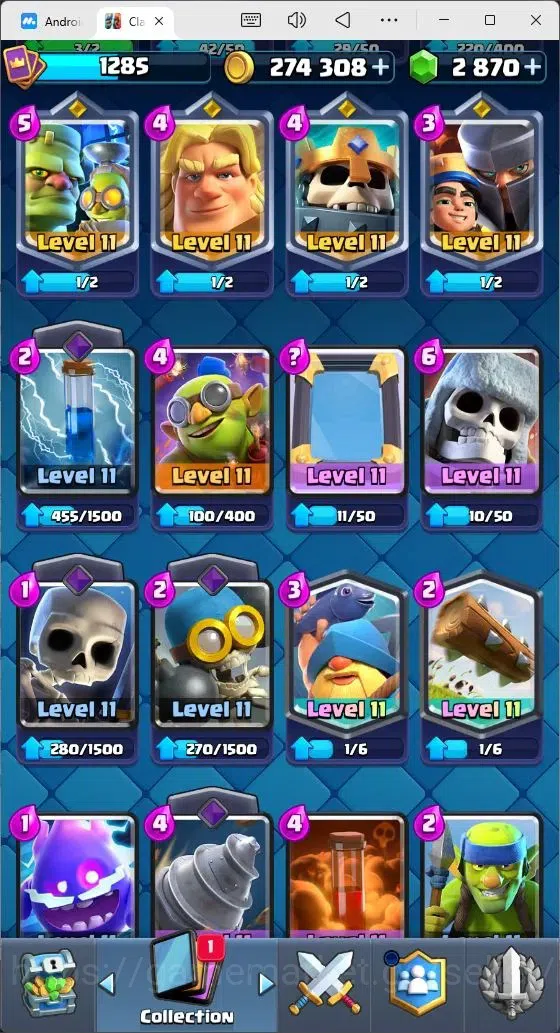 Clash Royale Accounts Mobile |Trophy 7443|7 EVO Cards|2 Hero Card|2,8k G image 5