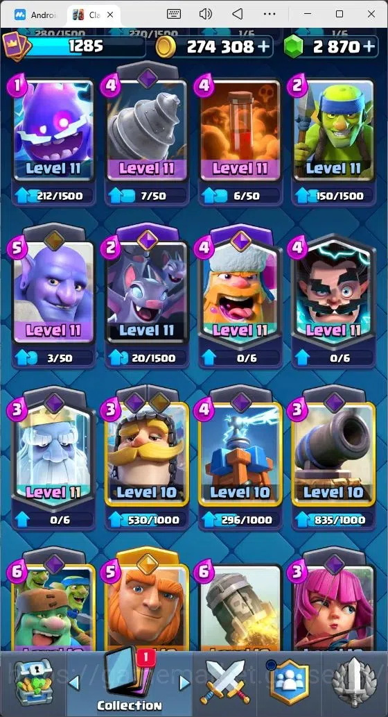 Clash Royale Accounts Mobile |Trophy 7443|7 EVO Cards|2 Hero Card|2,8k G image 6