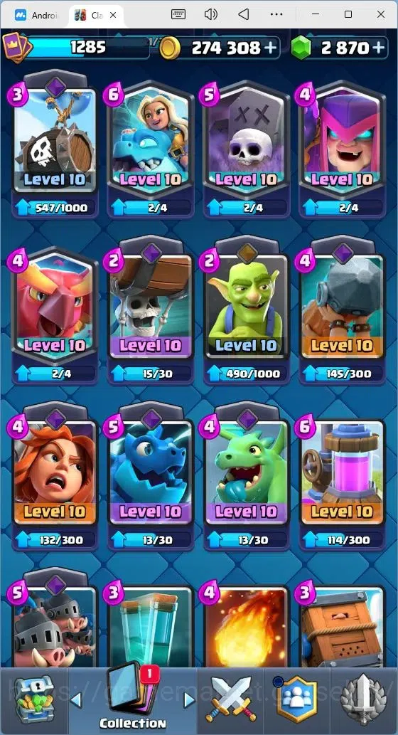 Clash Royale Accounts Mobile |Trophy 7443|7 EVO Cards|2 Hero Card|2,8k G image 8