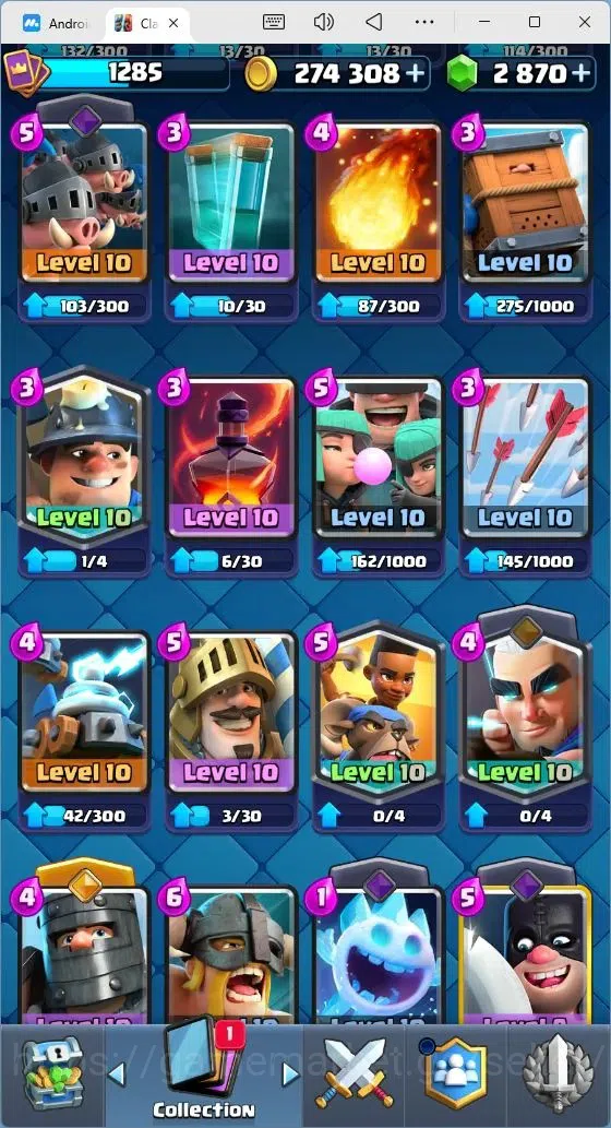 Clash Royale Accounts Mobile |Trophy 7443|7 EVO Cards|2 Hero Card|2,8k G image 9