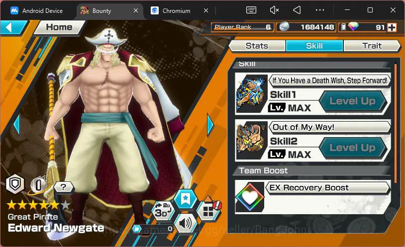 One Piece Bounty Rush Accounts GLOBAL|5 EX|5elders Saturn,Gear5 Luffy,GP Edward N image 5