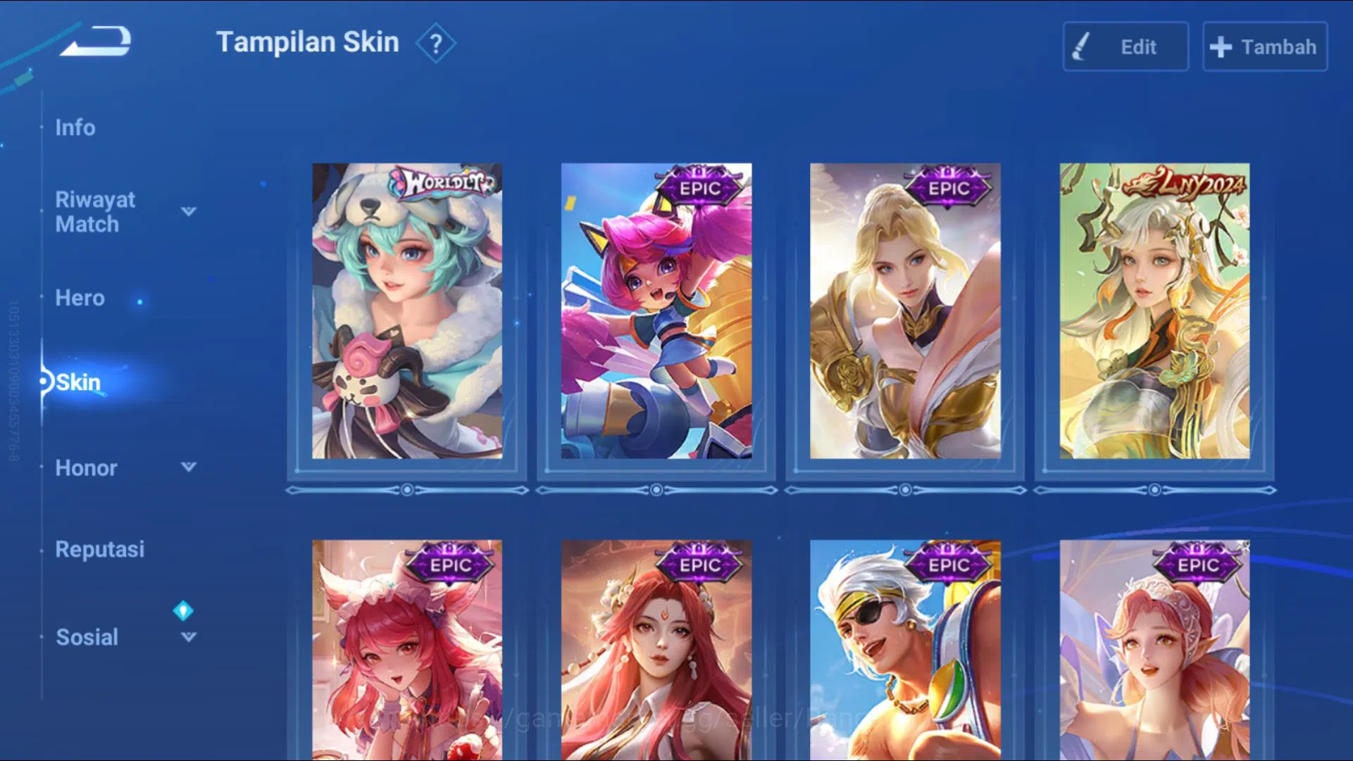 Honor of Kings Accounts Others [GLOBAL] 112H/118S | LGD ALLAIN/WUKONG | KIC LUNA | 2025 NUWA/LAM | LIMIT DOLIA | MANY 5