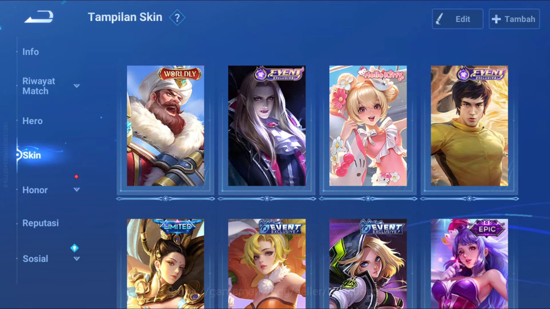 Honor of Kings Accounts Others [GLOBAL] 112H/118S | LGD ALLAIN/WUKONG | KIC LUNA | 2025 NUWA/LAM | LIMIT DOLIA | MANY 6