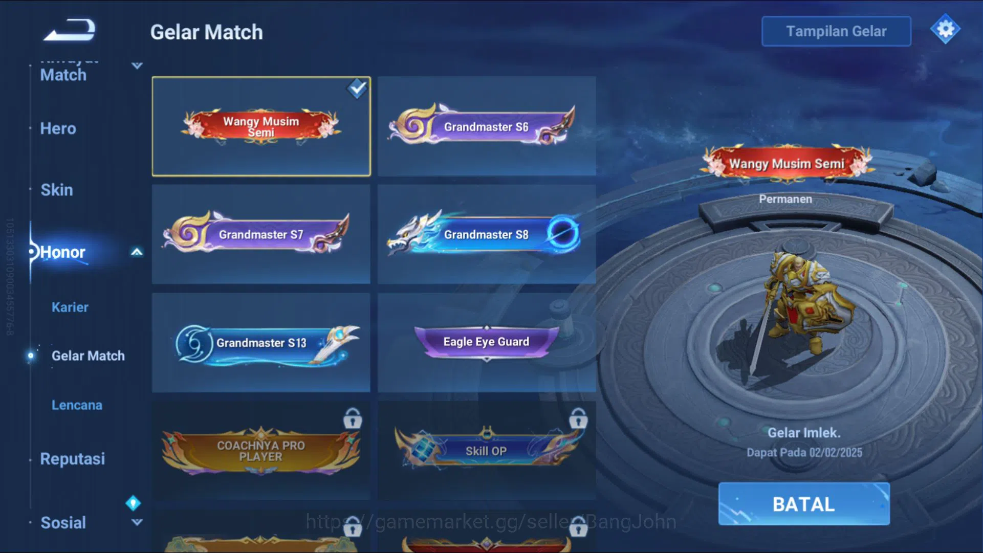 Honor of Kings Accounts Others [GLOBAL] 112H/118S | LGD ALLAIN/WUKONG | KIC LUNA | 2025 NUWA/LAM | LIMIT DOLIA | MANY 8