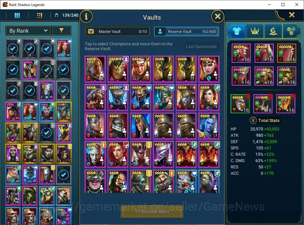 Raid: Shadow Legends Accounts Lv48 745k Power|1 Mythic(Alaz The Sun)|15 Legend(W image 11