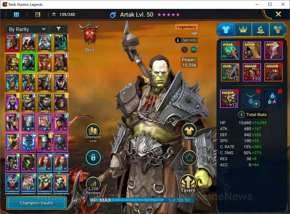 Raid: Shadow Legends Accounts Lv48 745k Power|1 Mythic(Alaz The Sun)|15 Legend(W image 5