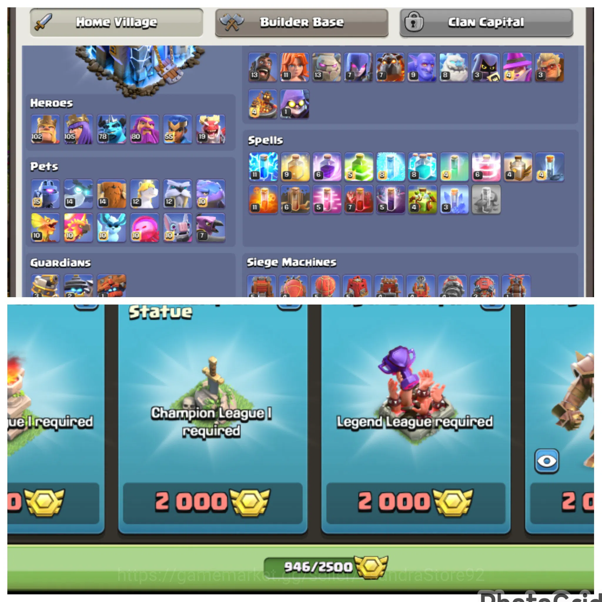 Clash of Clans Accounts High-End FLASH SALE TH 18 LVL 248 DEFENSE MAX EX LEGEND LEAGUE|3 HERO MAXED|EPIC MANY MAX|WALL 2