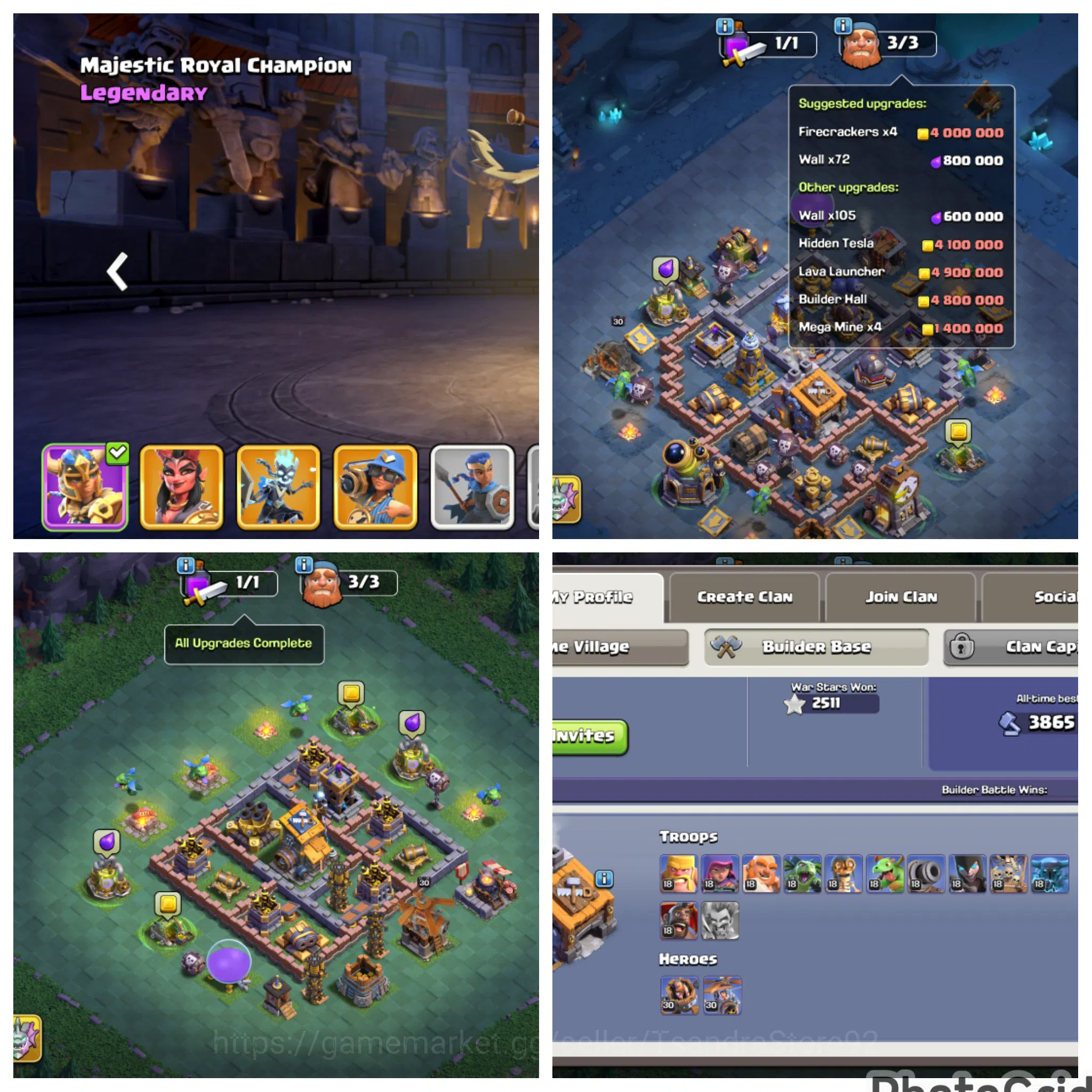 Clash of Clans Accounts High-End FLASH SALE TH 18 LVL 248 DEFENSE MAX EX LEGEND LEAGUE|3 HERO MAXED|EPIC MANY MAX|WALL 5
