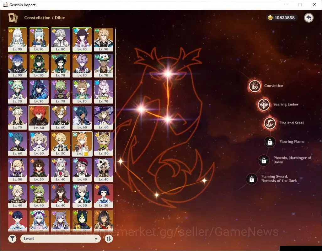 Genshin Impact Accounts ASIA|AR57|PremTeam Flins,Zibai,Varka|9Limited+3(*5 image 12