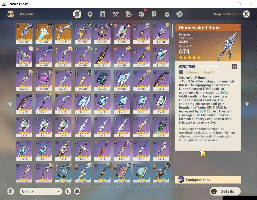 Genshin Impact Accounts ASIA|AR57|PremTeam Flins,Zibai,Varka|9Limited+3(*5 image 18