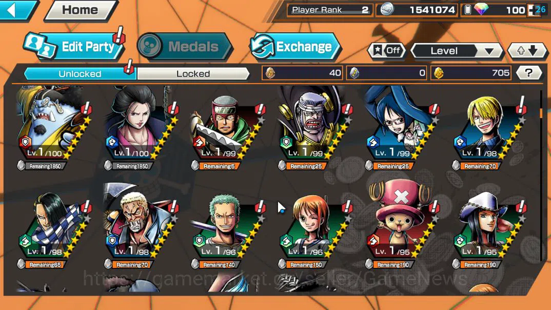 One Piece Bounty Rush Accounts Global|4 EX|Divine Departure Shanks,T5E St.Ethanba image 6