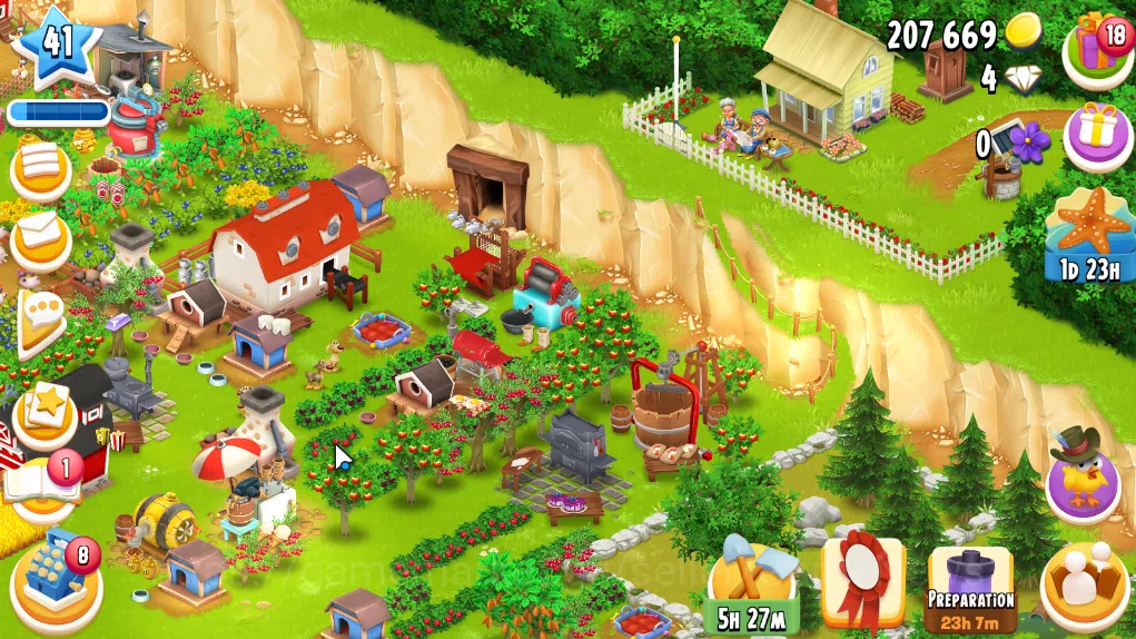 Hay Day Accounts Level 41 | Barn Storage 1100 + Silo Storage 625 | 207k Coins, 4 Diamonds |CN ON|Log Supercell ID|Take 2