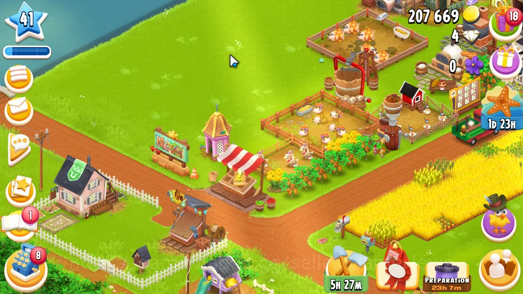 Hay Day Accounts Level 41 | Barn Storage 1100 + Silo Storage 625 | 207k Coins, 4 Diamonds |CN ON|Log Supercell ID|Take 4