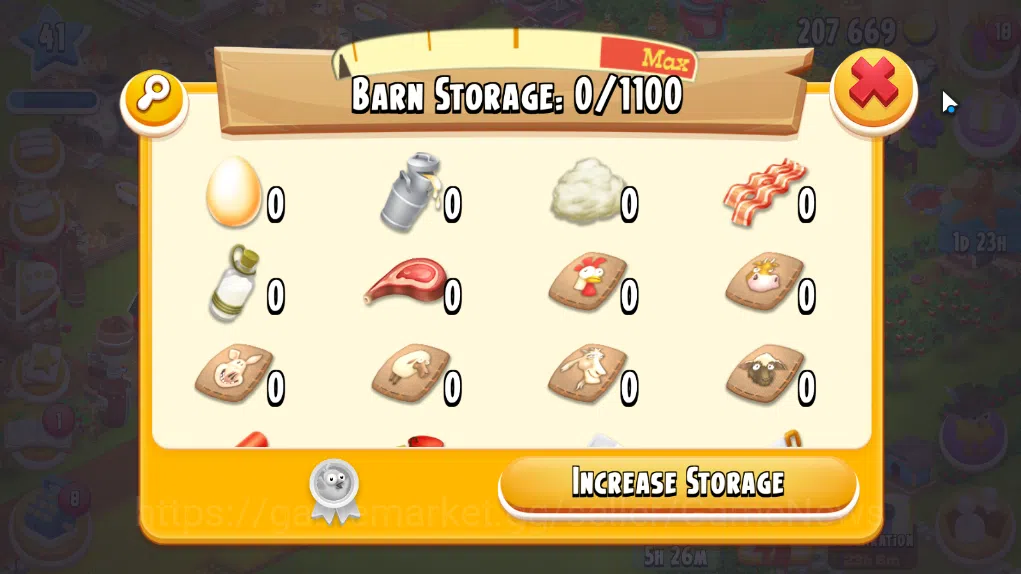 Hay Day Accounts Level 41 | Barn Storage 1100 + Silo Storage 625 | 207k Coins, 4 Diamonds |CN ON|Log Supercell ID|Take 7