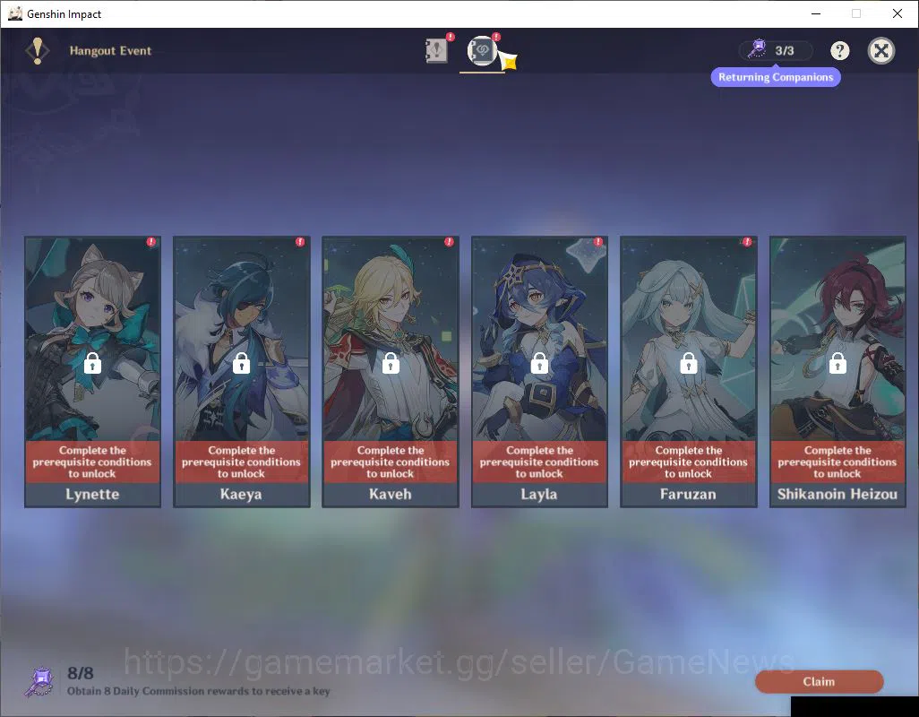 Genshin Impact Accounts ASIA|AR 55|5 Limited +3(*5Weapon)|Zibai,Raiden,Kaz image 12