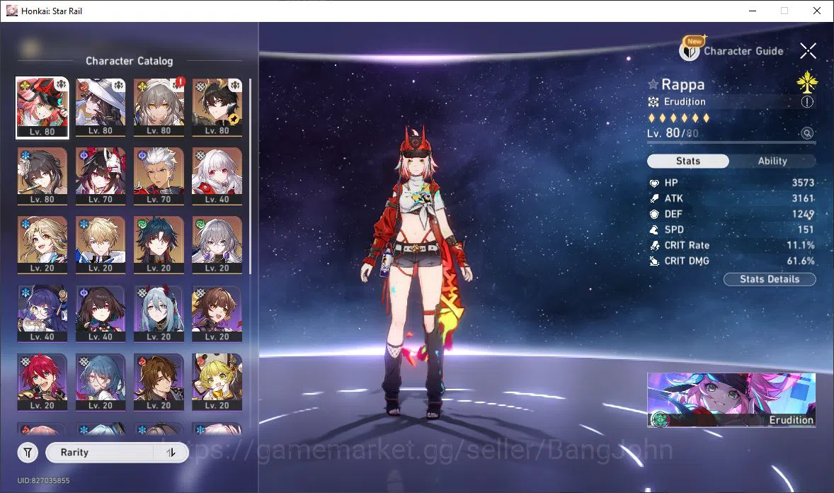 Honkai Star Rail Accounts [ASIA] TL 61 | 12 Limit | Rappa | The Dahlia | Dan image 14