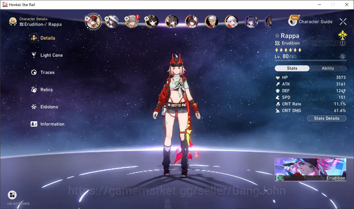 Honkai Star Rail Accounts [ASIA] TL 61 | 12 Limit | Rappa | The Dahlia | Dan image 15