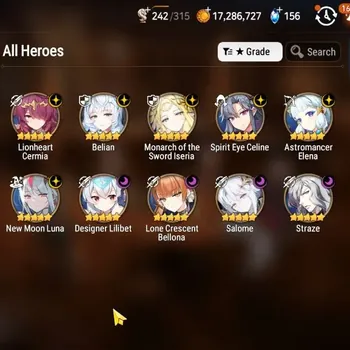 Epic Seven Accounts High-End Global UnVerif|NewEra|10 ML(Belian,Salome,NM Luna,Monarch,etc)+HARU+Art,UP Politis,Etc|AUTO