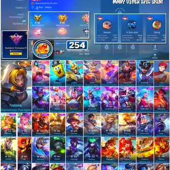 Mobile Legends: Bang Bang Accounts #4721 254 Skins | Badang Pegasus Seiya (SAINT SEIYA) | Cyclops SpongeBob (SPONGEBOB