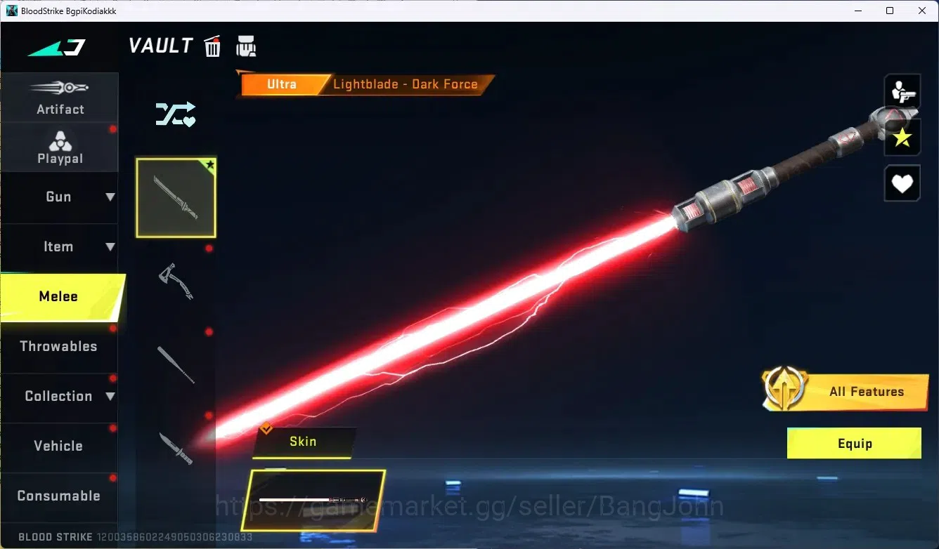 Blood Strike Accounts ASIA|1 Ultra Melee: Lightblade | 3 Collab Gun [AOT image 14