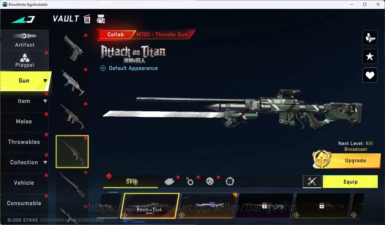 Blood Strike Accounts ASIA|1 Ultra Melee: Lightblade | 3 Collab Gun [AOT image 7