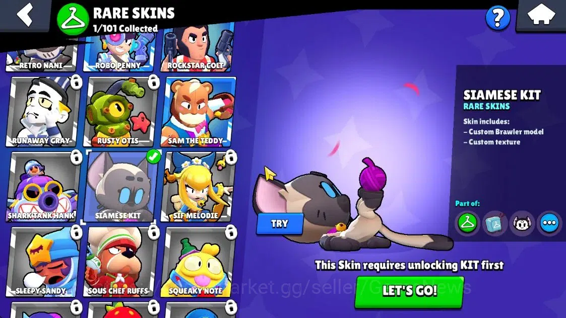 Brawl Stars Accounts 1802Trophy|19 Brawlers 3 Max Lvl [Lumi,Emz,Colt]|14 Skins|1 Legend [Paper Cordel] 1 Myth [Patrol Juju 12