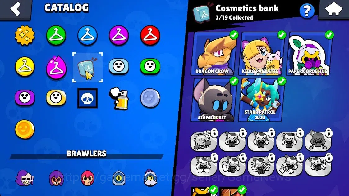 Brawl Stars Accounts 1802Trophy|19 Brawlers 3 Max Lvl [Lumi,Emz,Colt]|14 Skins|1 Legend [Paper Cordel] 1 Myth [Patrol Juju 13