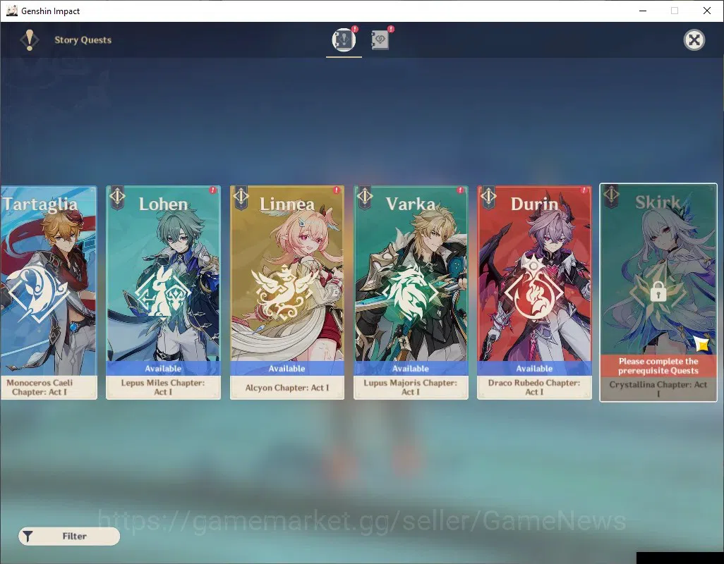 Genshin Impact Accounts Asia|AR 50|1822 Primogem|4 Limited + 3 (*5 Weapon) image 18