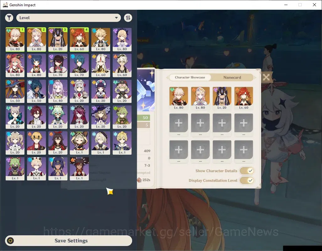 Genshin Impact Accounts Asia|AR 50|1822 Primogem|4 Limited + 3 (*5 Weapon) image 2