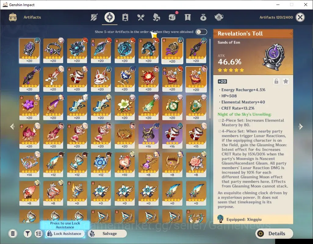 Genshin Impact Accounts Asia|AR 50|1822 Primogem|4 Limited + 3 (*5 Weapon) image 3