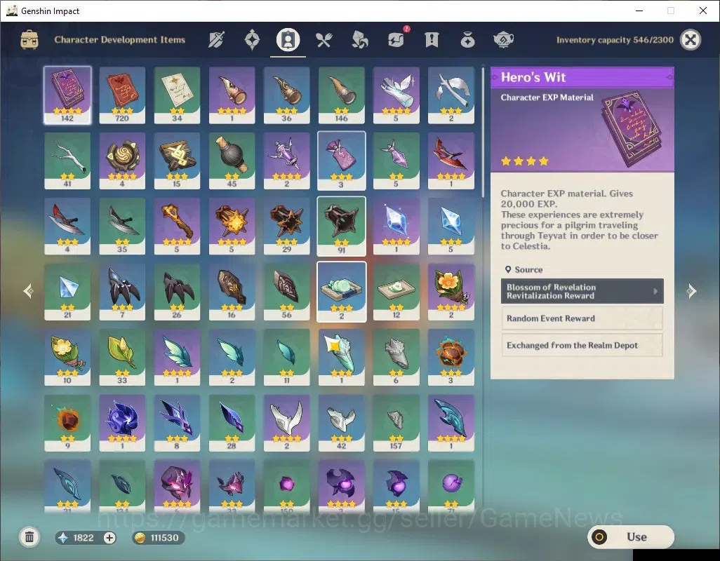 Genshin Impact Accounts Asia|AR 50|1822 Primogem|4 Limited + 3 (*5 Weapon) image 4