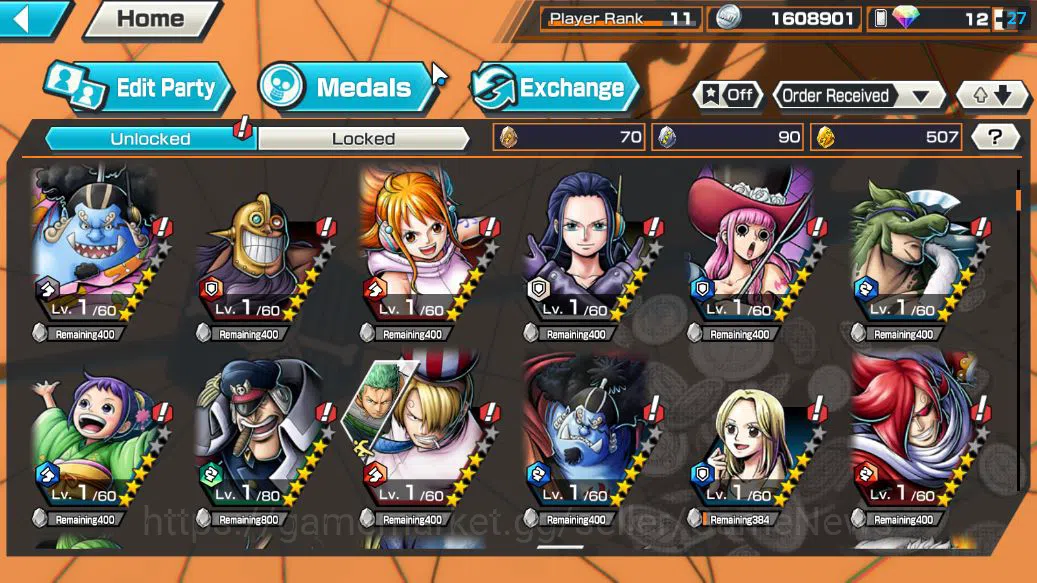 One Piece Bounty Rush Accounts Global| 4 EX|Gear5 D.Luffy,Great Pirate D.Roger,Gr image 6