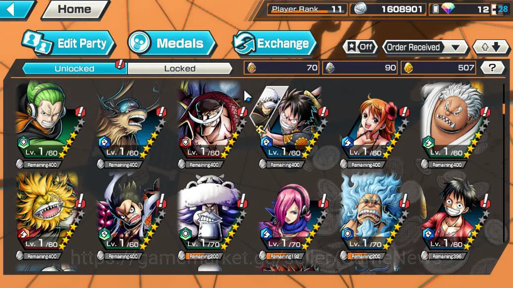 One Piece Bounty Rush Accounts Global| 4 EX|Gear5 D.Luffy,Great Pirate D.Roger,Gr image 7
