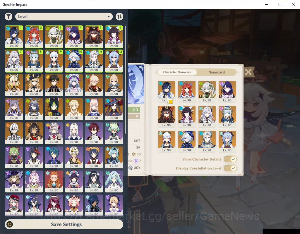 Genshin Impact Accounts ASIA|AR 60|20 Limited+14(*5Wep)|(Yelan,Neuvillette image 1