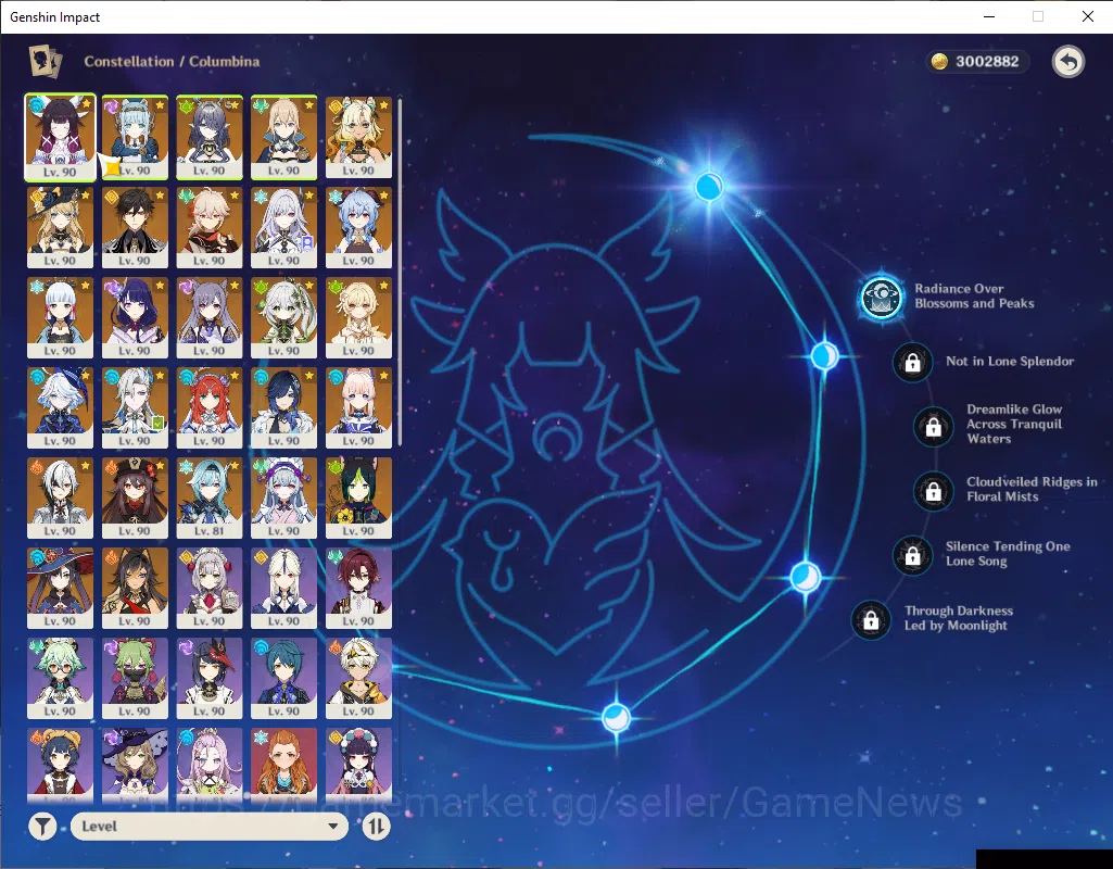 Genshin Impact Accounts ASIA|AR 60|20 Limited+14(*5Wep)|(Yelan,Neuvillette image 3