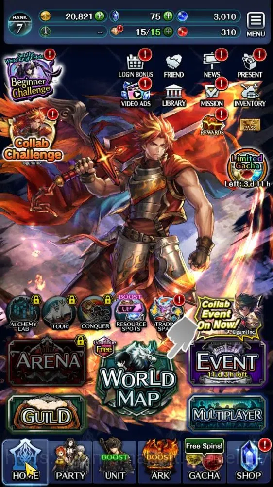 Last Cloudia Accounts Endgame GLOBAL|Rank 7|Collab Brave Frontier (Goddess Tilith,Fire God Vargas) TopTierUnit(Lilaha,PoGT 4