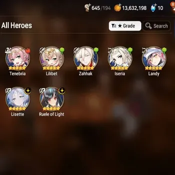Epic Seven Accounts Starter Global Unverif|Starter Prologue|2ML(Lisette,Ruele of Light)+5*5RGB|PoH+Bless ON|Stigma 4.9K|Gold