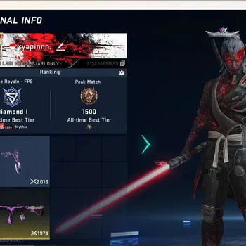 Blood Strike Accounts Collab Skin ASIA|Eternal Gun:DesertEagle|Ultra Melee:Lightblade|Evo:Fal-Evolved|5 Collab Gun