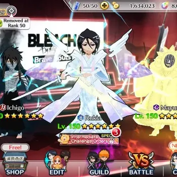 Bleach: Brave Souls Accounts Starter Global Starter| 8K Orb+62K BP + 1M Coins|Ichigo, Rukia, Mayuri|Story Fresh