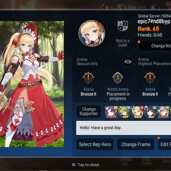 Epic Seven Accounts High-End Global|6ML (LOTScales,Belian,S.Celine,BArunka)|PoH ON , theater off,story episode 3