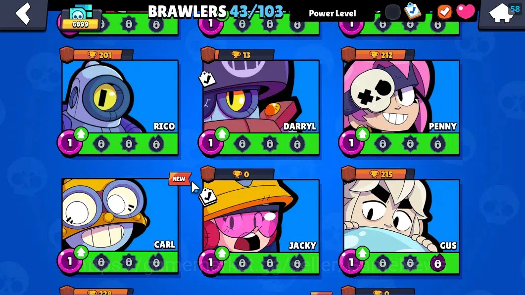 Brawl Stars Accounts 6899 Trophy|43 Brawlers 5 Max|Mortis Full Buffies| image 10