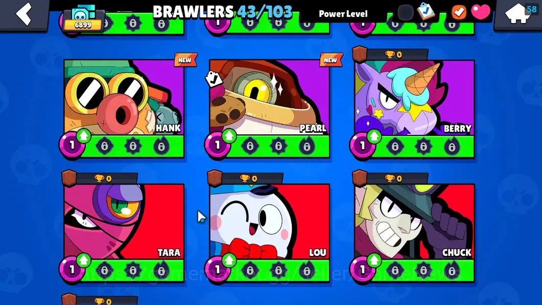 Brawl Stars Accounts 6899 Trophy|43 Brawlers 5 Max|Mortis Full Buffies| image 12